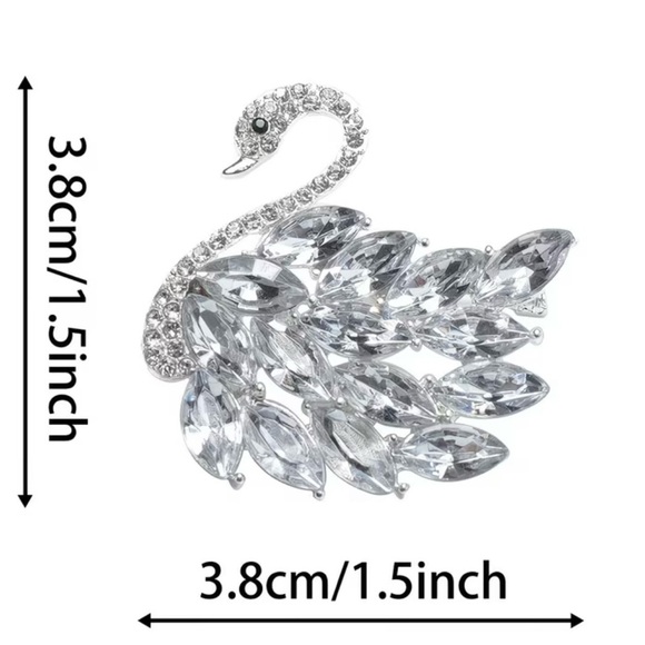Noble Swan Statement Brooch - Picture 5 of 9